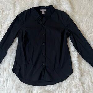 H&M Black Button-Up Shirt